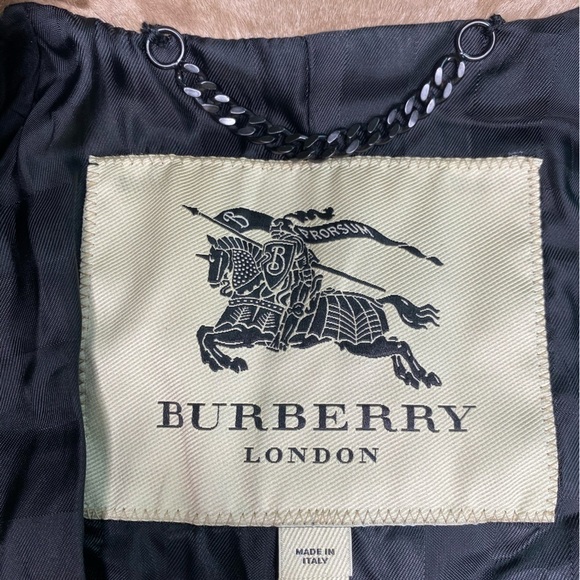 Burberry Pony Hair & Leather Trench Coat – Made in Italy, Size 6 - Picture 4 of 6